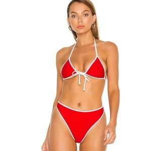 Lovers and Friends Kitzia Bikini Top and High Waist Bottom size small